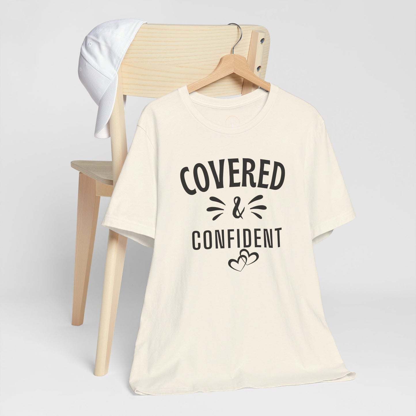 covered & confident tee — inspirational christian faith shirt