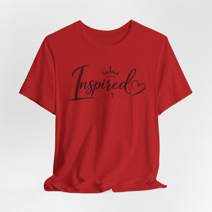 Inspired Script Tee — Women's Inspirational Heart Graphic T-Shirt