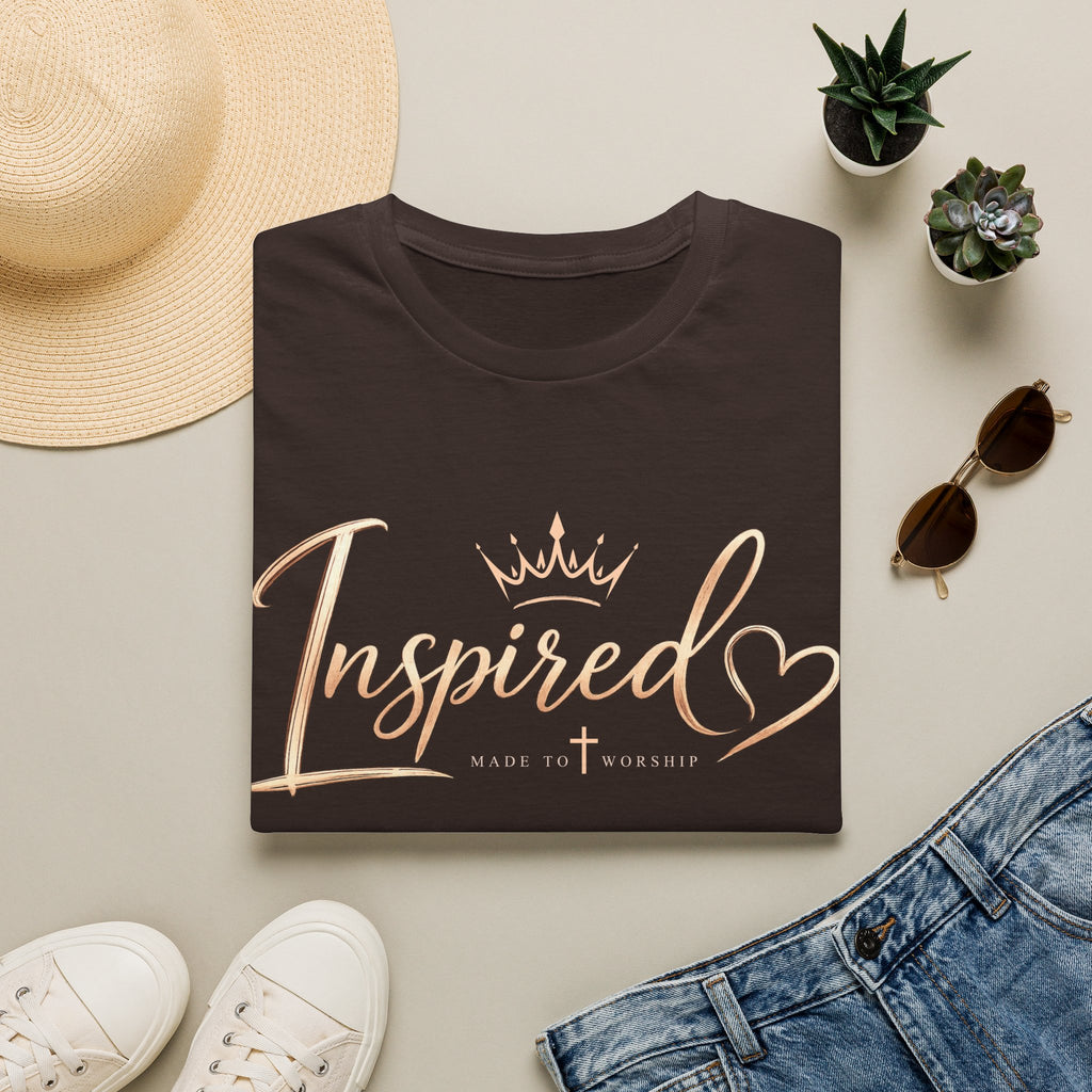 Inspired Crown T-Shirt — "Inspired" Made to Worship Christian Graphic Tee
