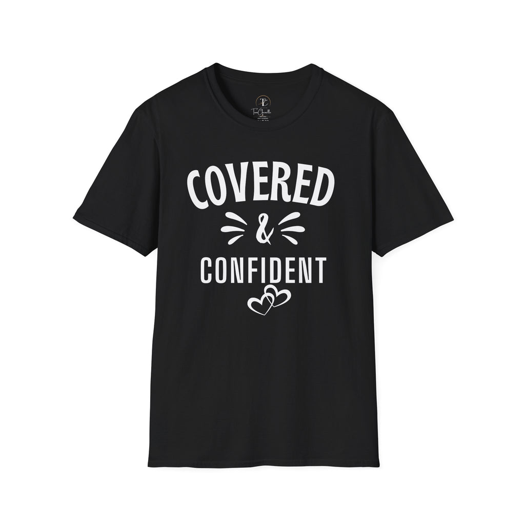 Covered & Confident T-Shirt — Feminine Inspirational Graphic Tee