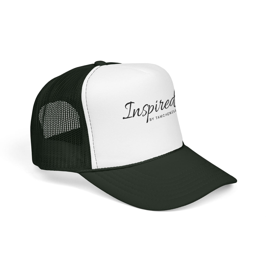 Inspired Trucker Hat – Script Logo Foam Mesh Cap