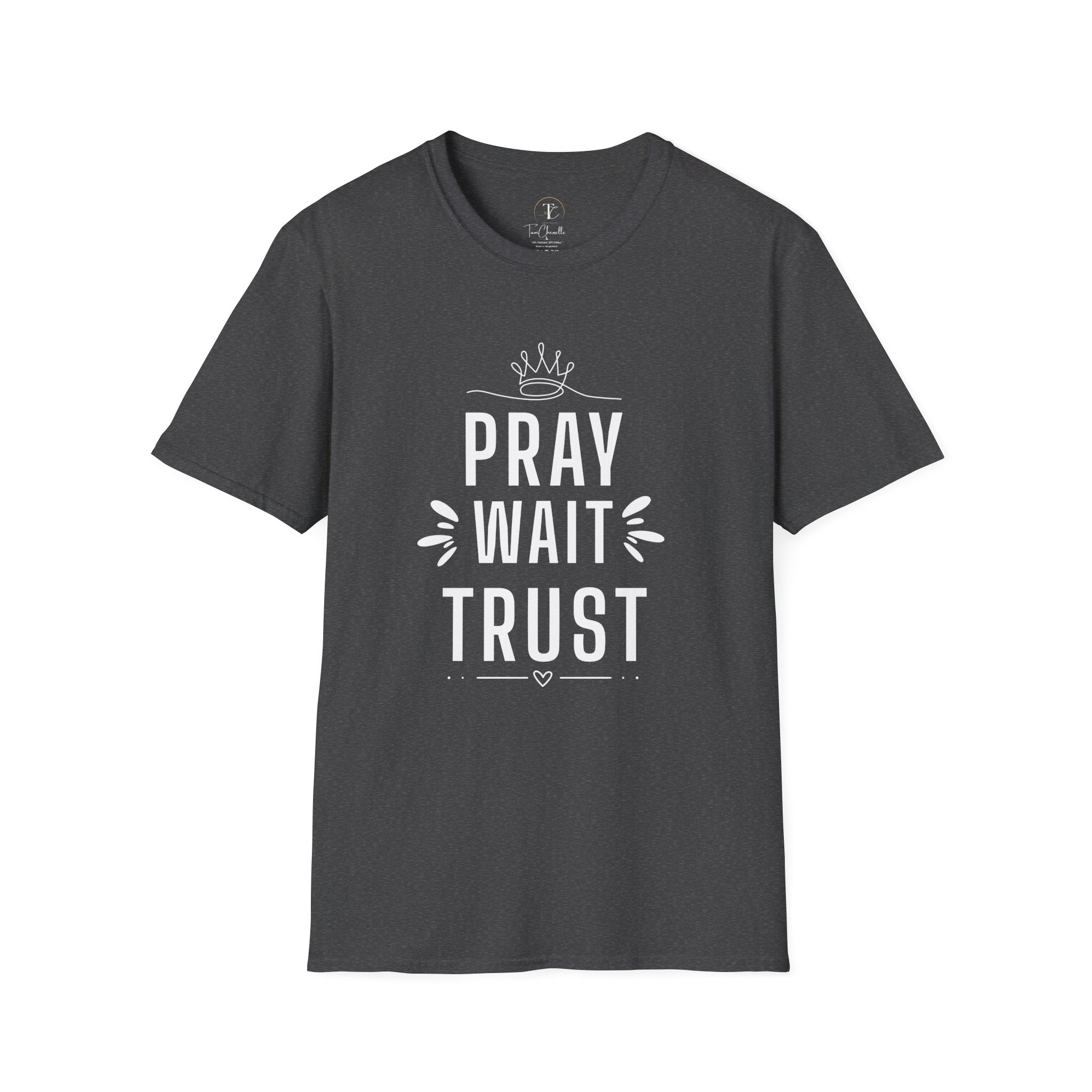 Pray Wait Trust T-Shirt — Inspirational Christian Faith Tee