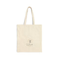 Inspired Canvas Tote Bag — Cotton Grocery & Market Tote with Heart Script Design