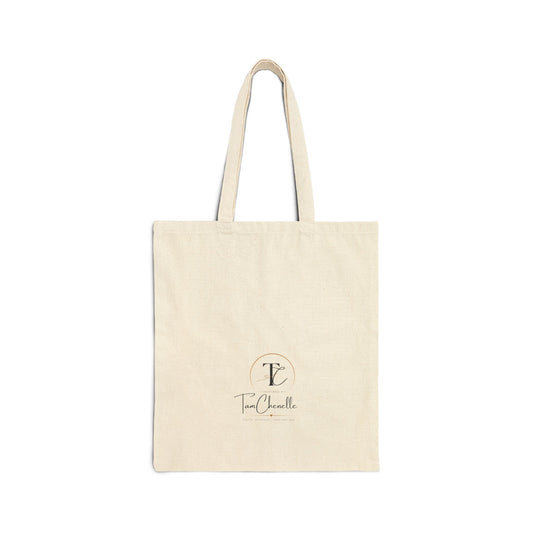 Inspired Canvas Tote Bag — Cotton Grocery & Market Tote with Heart Script Design