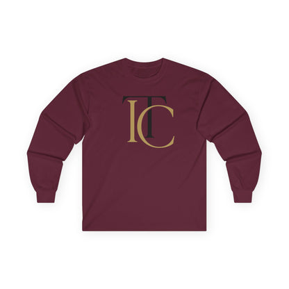 Monogram IC Long Sleeve Tee — Elegant Gold & Black Initial Shirt