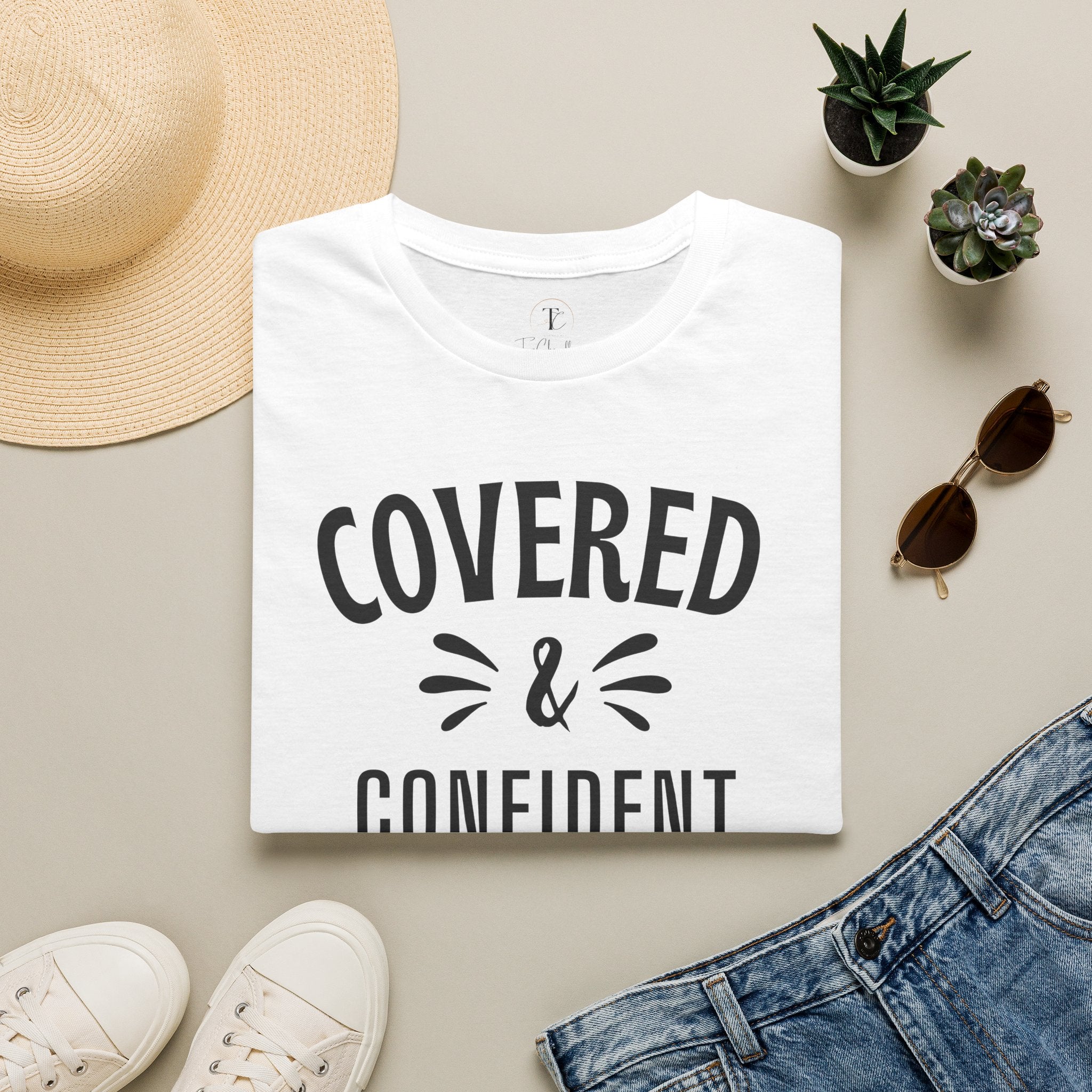 Covered & Confident T-Shirt — Inspirational Faith-Based Graphic Tee