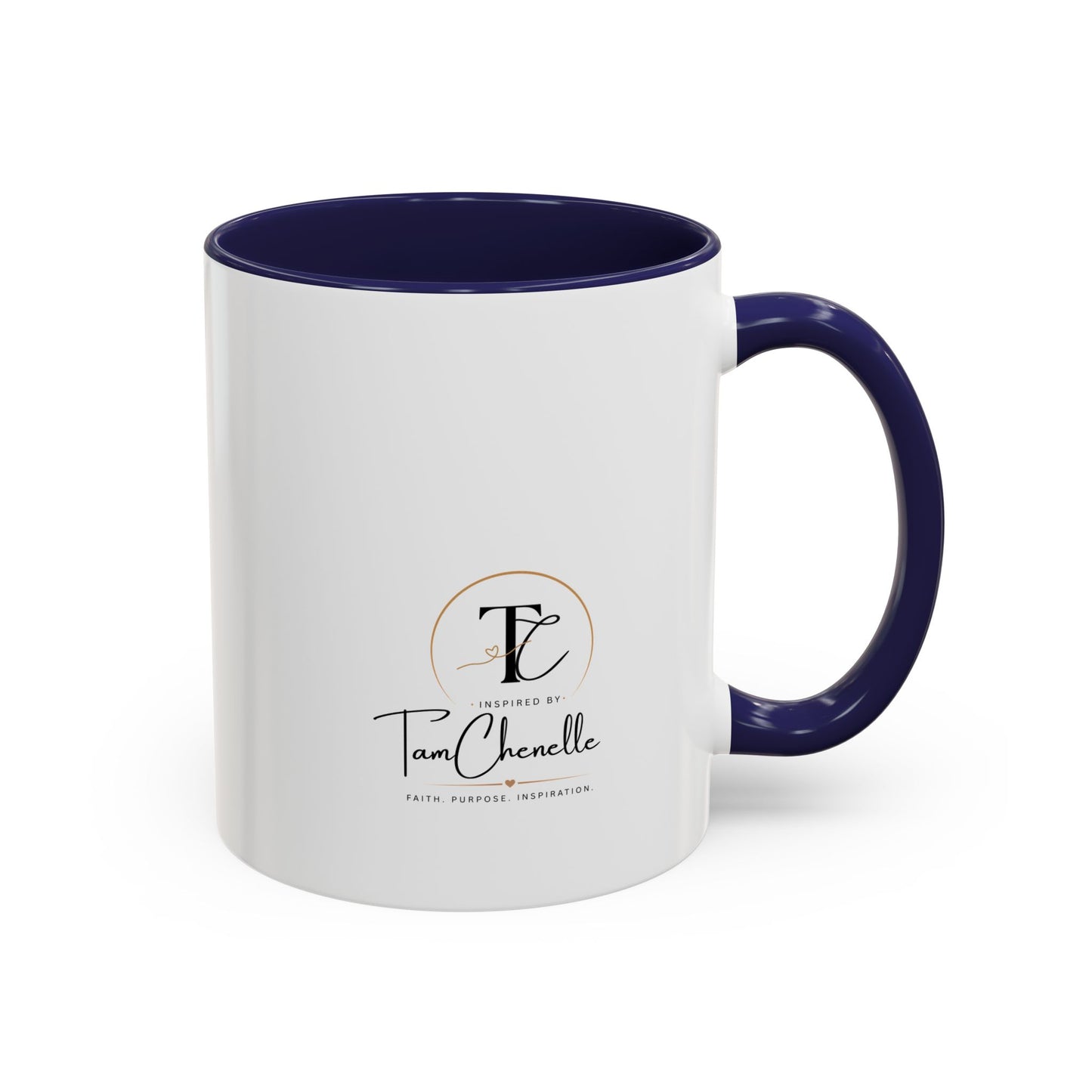 personalized accent coffee mug – elegant monogram 'tc' logo, custom brand gift (11/15oz)