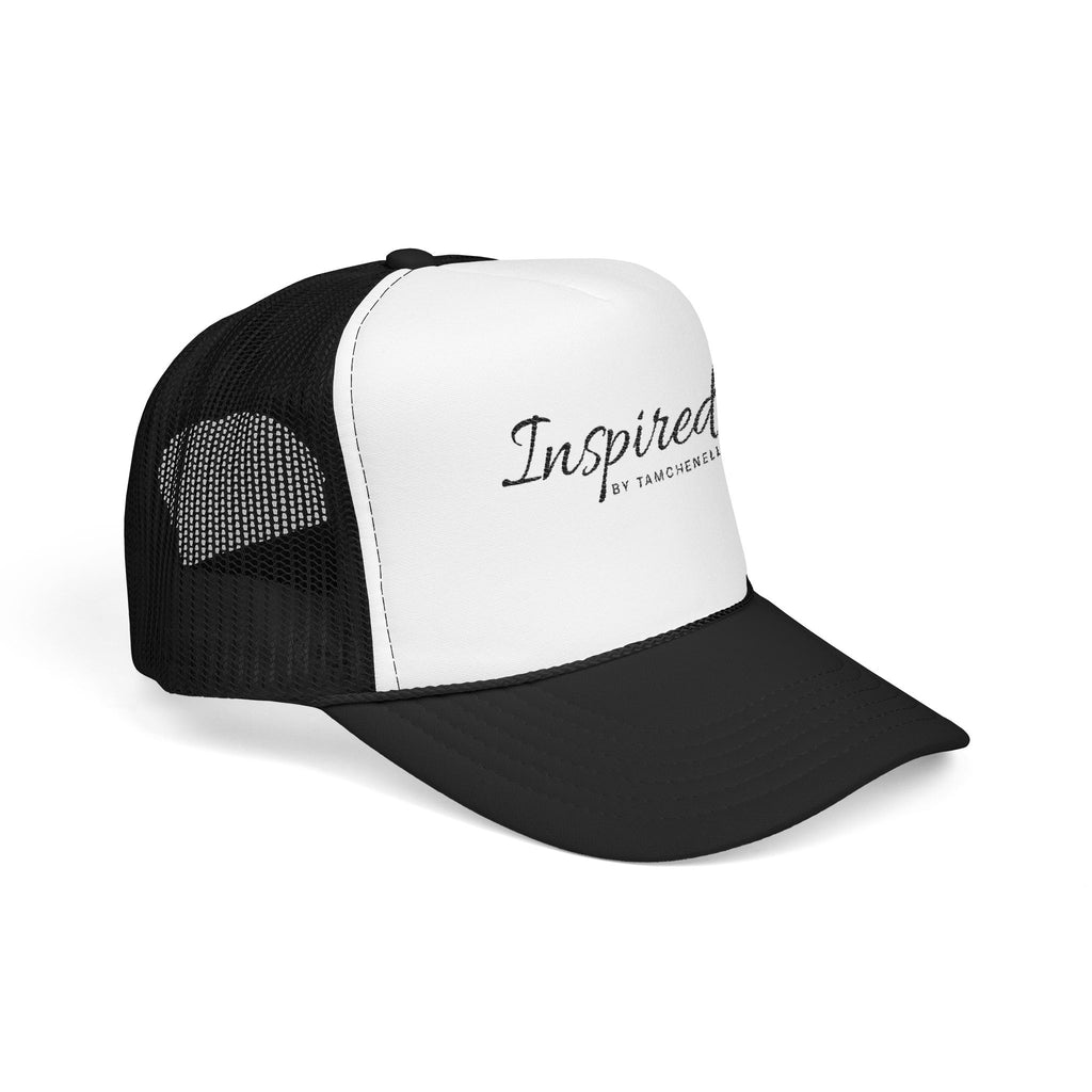 Inspired Trucker Hat – Script Logo Foam Mesh Cap