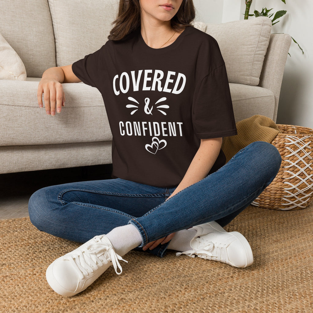 Covered & Confident T-Shirt — Feminine Inspirational Graphic Tee