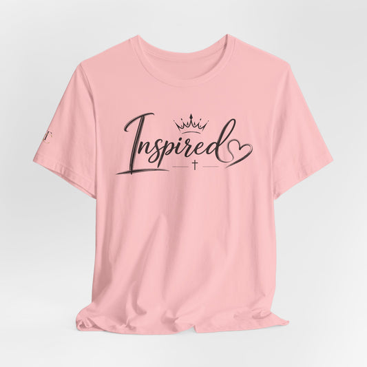 Inspired Script Tee — Women's Inspirational Heart Graphic T-Shirt