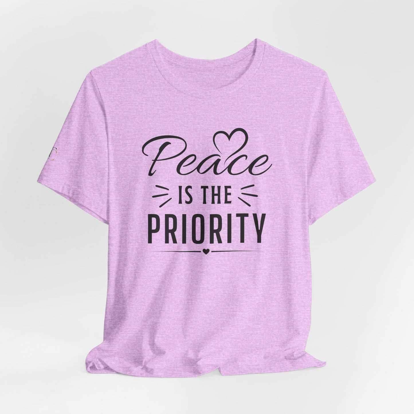 peace is the priority t-shirt — inspirational minimalist tee