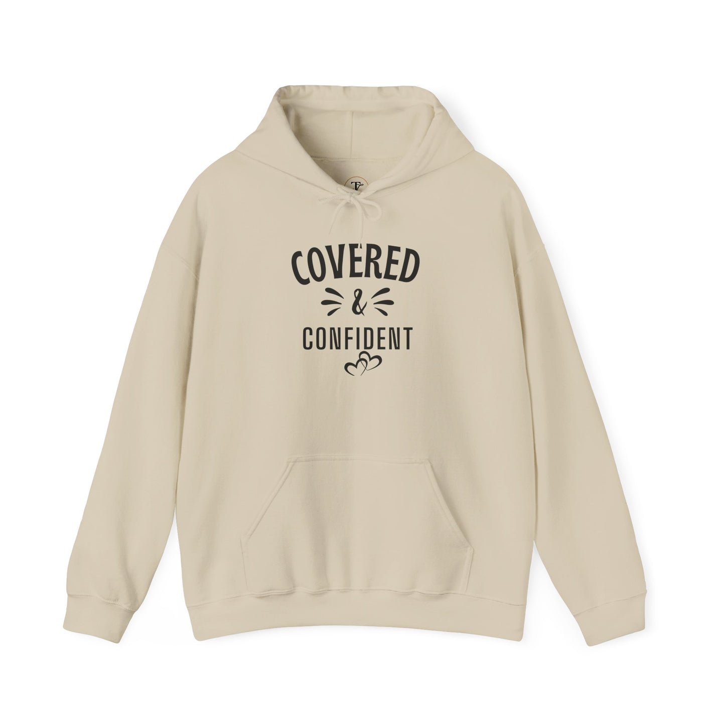 hoodie - "covered & confident" cozy christian faith pullover