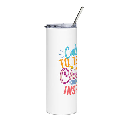 Teacher Tumbler 20oz — "Called to Teach, Chosen to Inspire" Stainless Steel Travel Cup