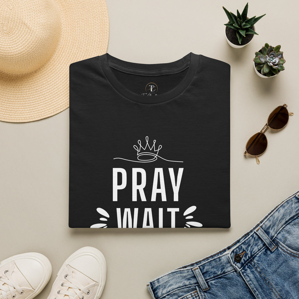 Pray Wait Trust T-Shirt — Inspirational Christian Faith Tee