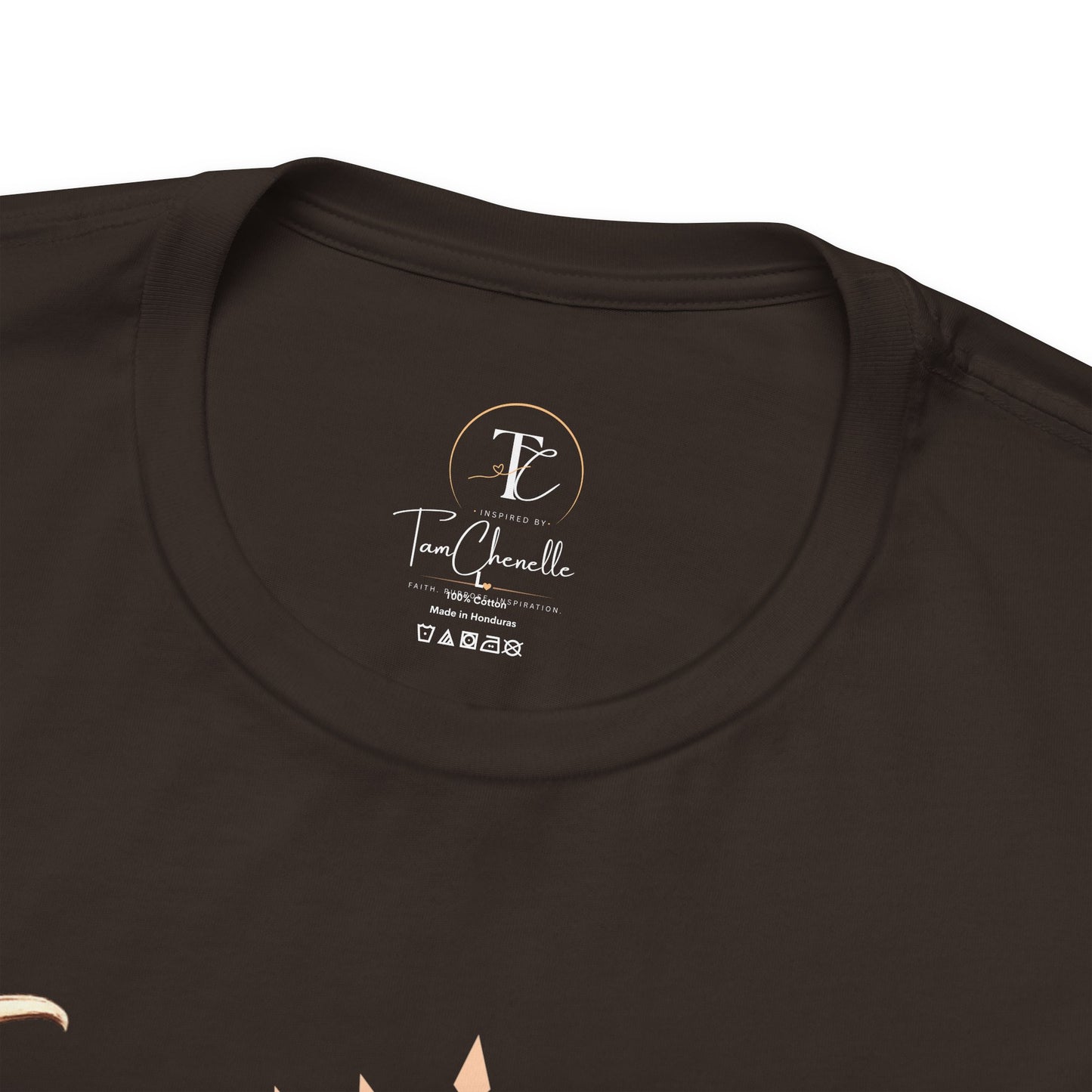 inspired crown tee — "inspired" script christian heart graphic shirt