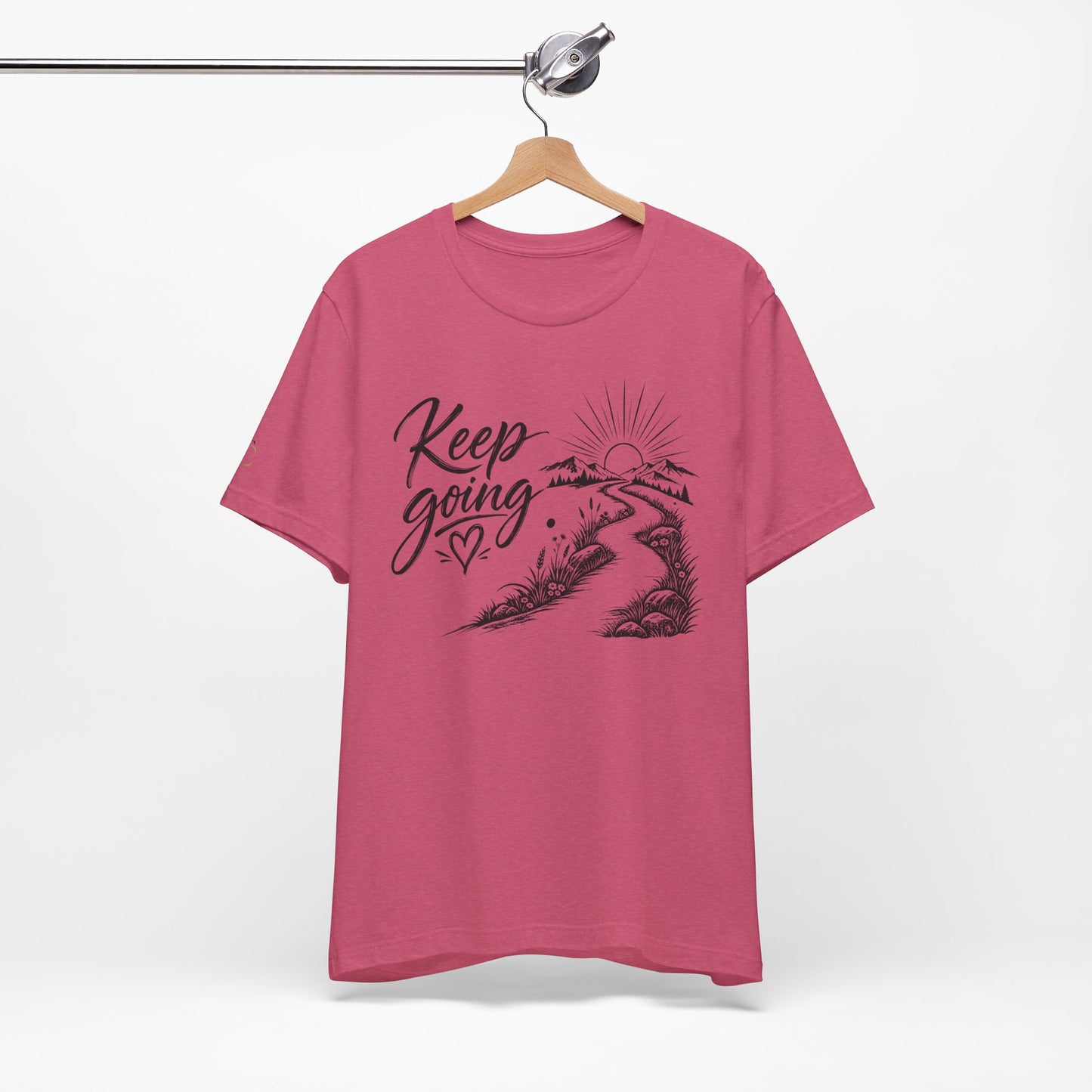 keep going tee — motivational road & sunrise graphic t-shirt