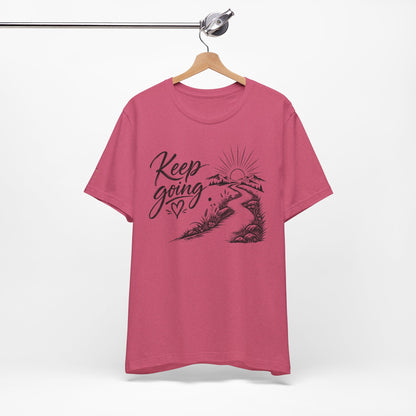 Keep Going Tee — Motivational Road & Sunrise Graphic T-Shirt