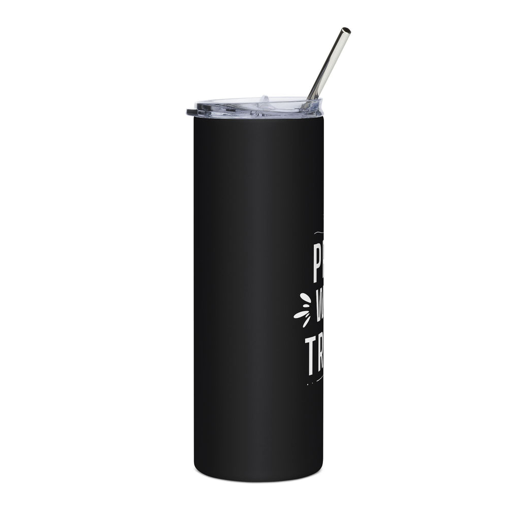 Pray Wait Trust 20oz Stainless Tumbler — Inspirational Faith Travel Cup