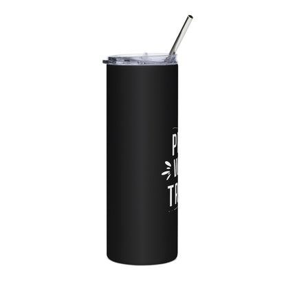 Pray Wait Trust 20oz Stainless Tumbler — Inspirational Faith Travel Cup