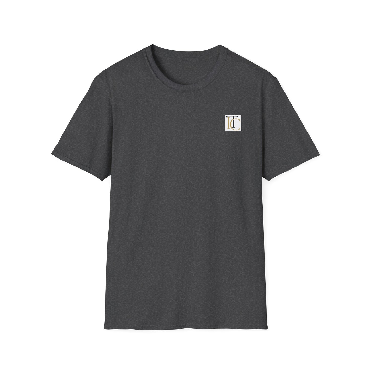 minimal monogram pocket t-shirt — elegant 'tc' logo tee