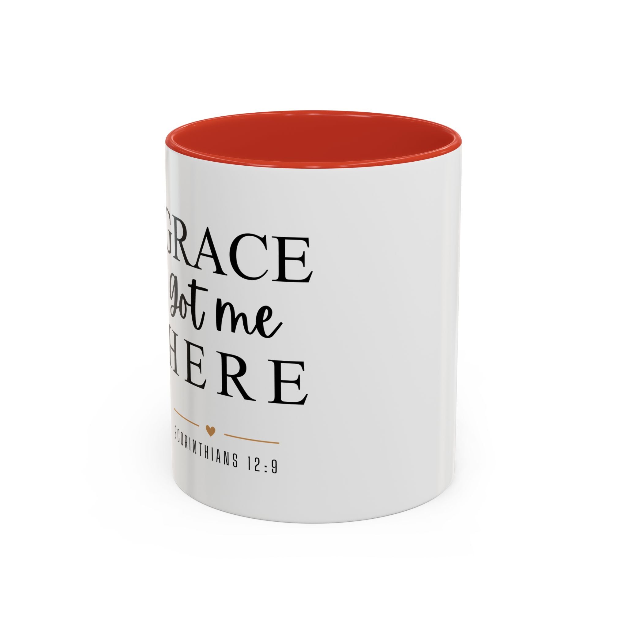 Inspirational Grace Coffee Mug – 'Grace Got Me Here' Christian Accent Mug (11/15oz)