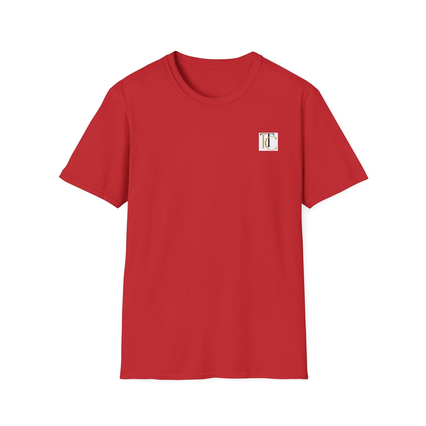 minimal monogram pocket t-shirt — elegant 'tc' logo tee