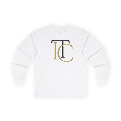 Monogram IC Long Sleeve Tee — Elegant Gold & Black Initial Shirt