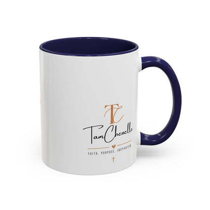 Coffee Mug — "Prayer First, Coffee Second" Christian Accent Mug (Script, Hearts)