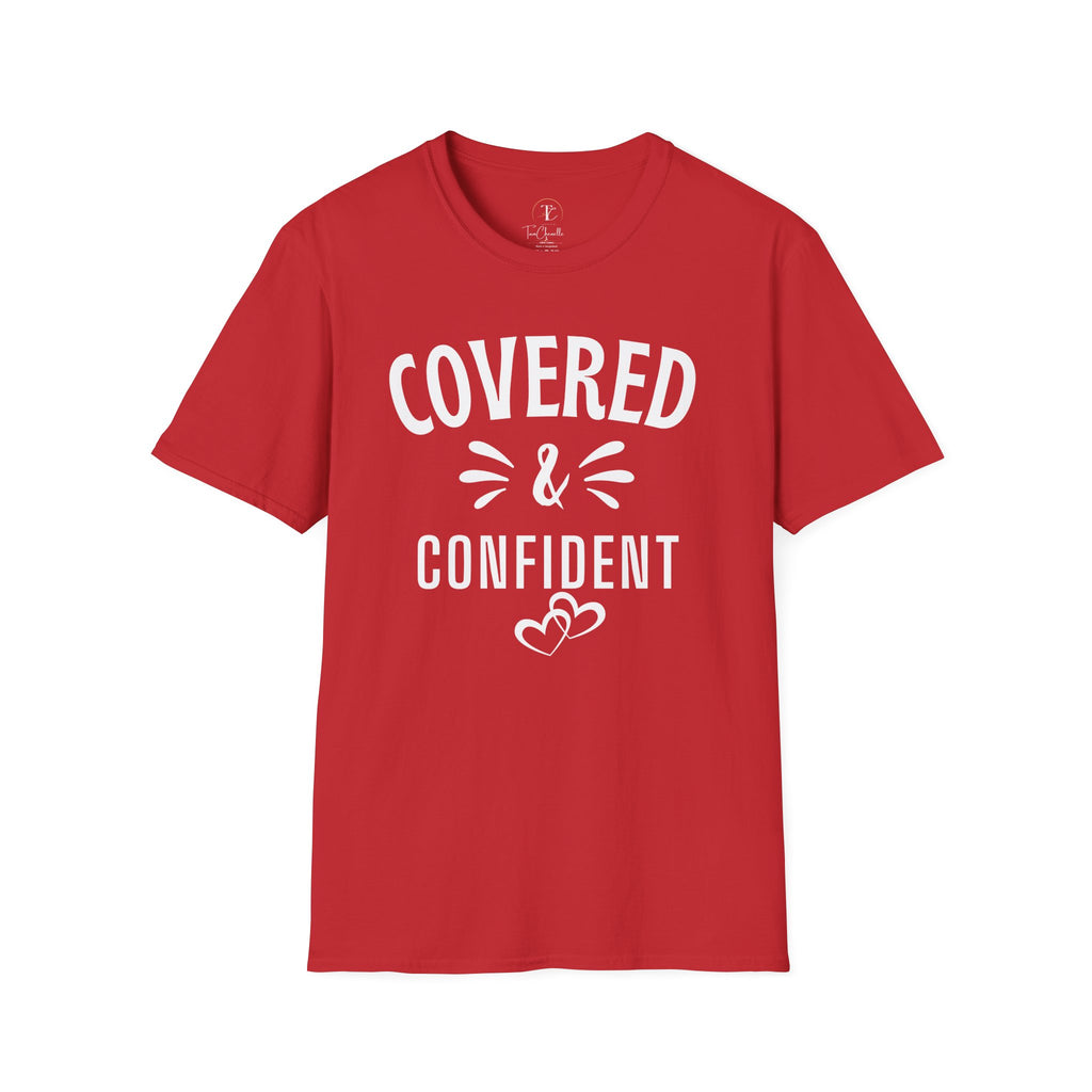Covered & Confident T-Shirt — Feminine Inspirational Graphic Tee