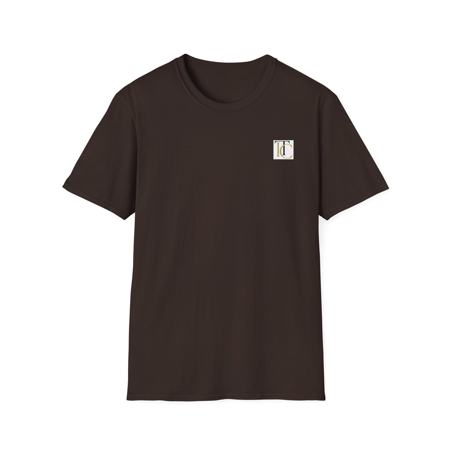 minimal monogram pocket t-shirt — elegant 'tc' logo tee
