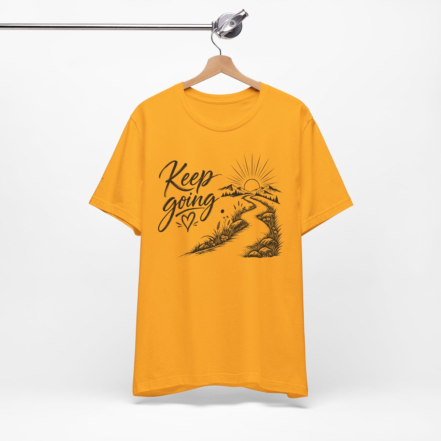 keep going tee — motivational road & sunrise graphic t-shirt