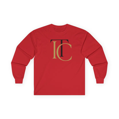 Monogram IC Long Sleeve Tee — Elegant Gold & Black Initial Shirt