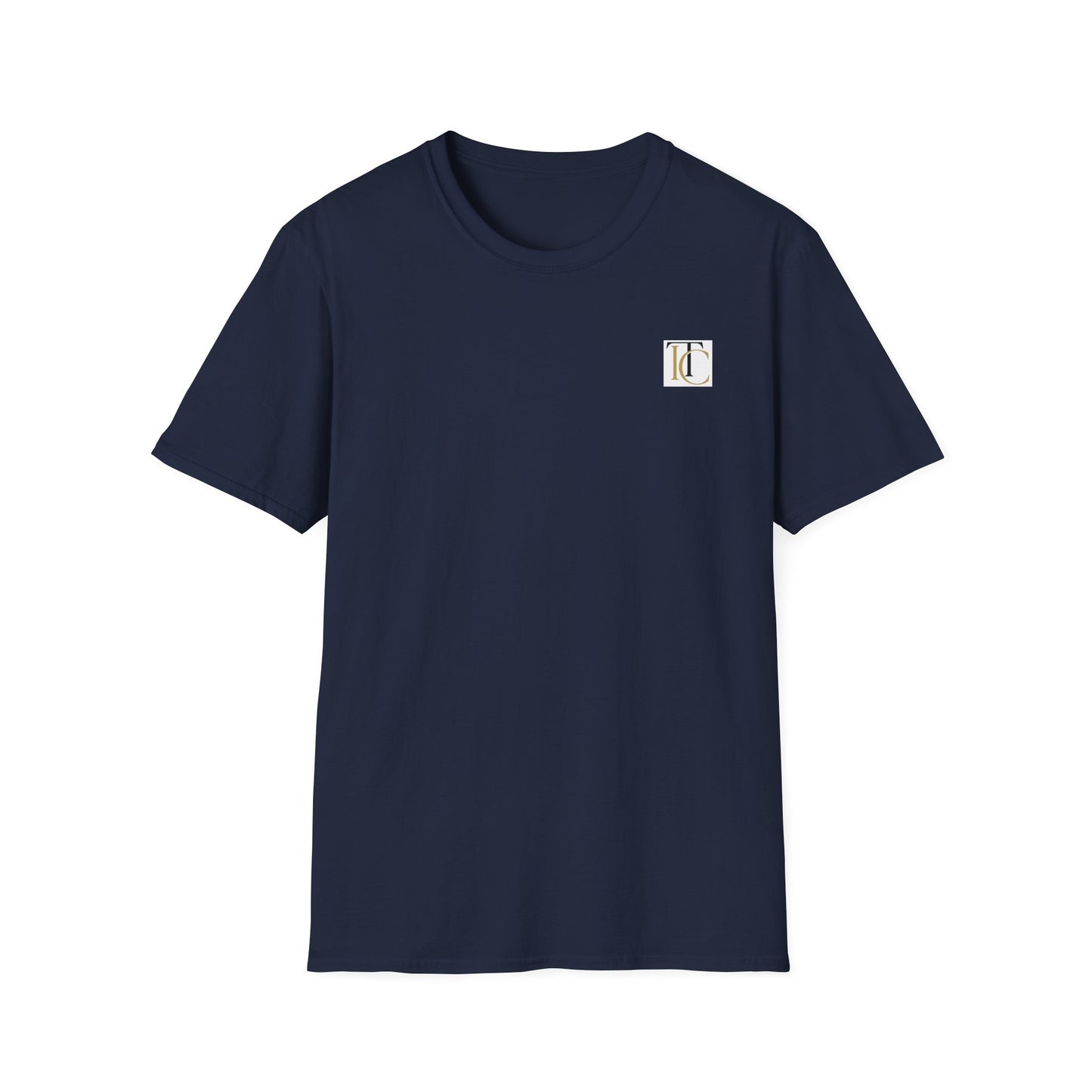 minimal monogram pocket t-shirt — elegant 'tc' logo tee