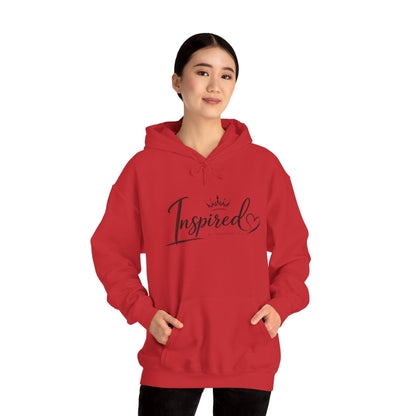 Inspired Hoodie — Script Crown & Heart Comfort Pullover