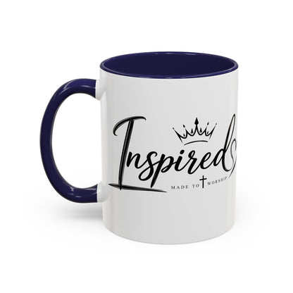Personalized Accent Coffee Mug – Elegant Monogram 'TC' Logo, Custom Brand Gift (11/15oz)