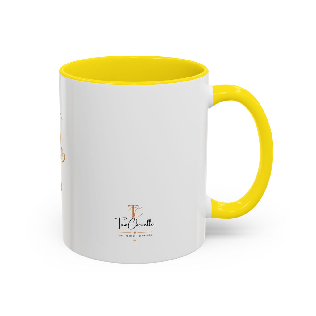 Coffee Mug — "Prayer First, Coffee Second" Christian Accent Mug (Script, Hearts)