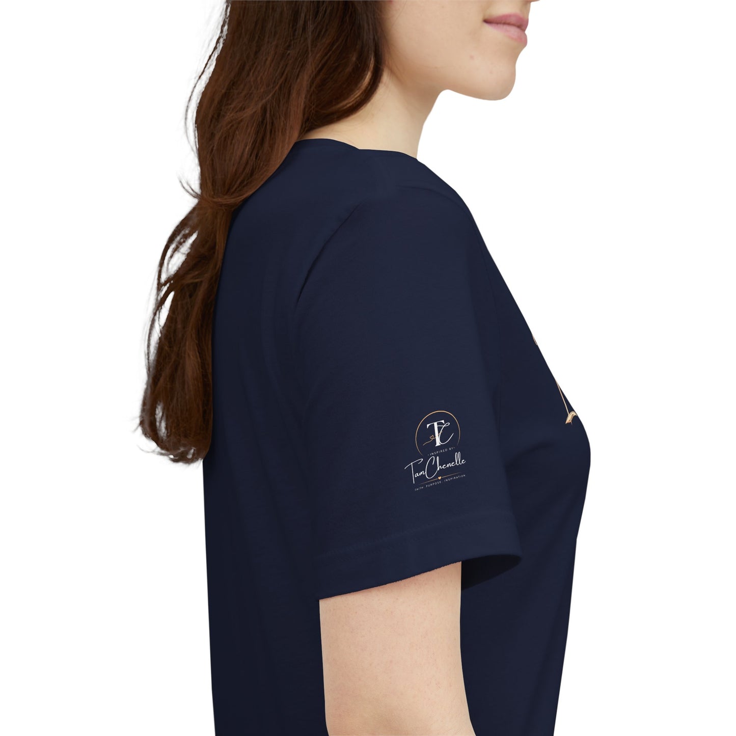 inspired script tee — women’s inspirational graphic t‑shirt (crown & heart)