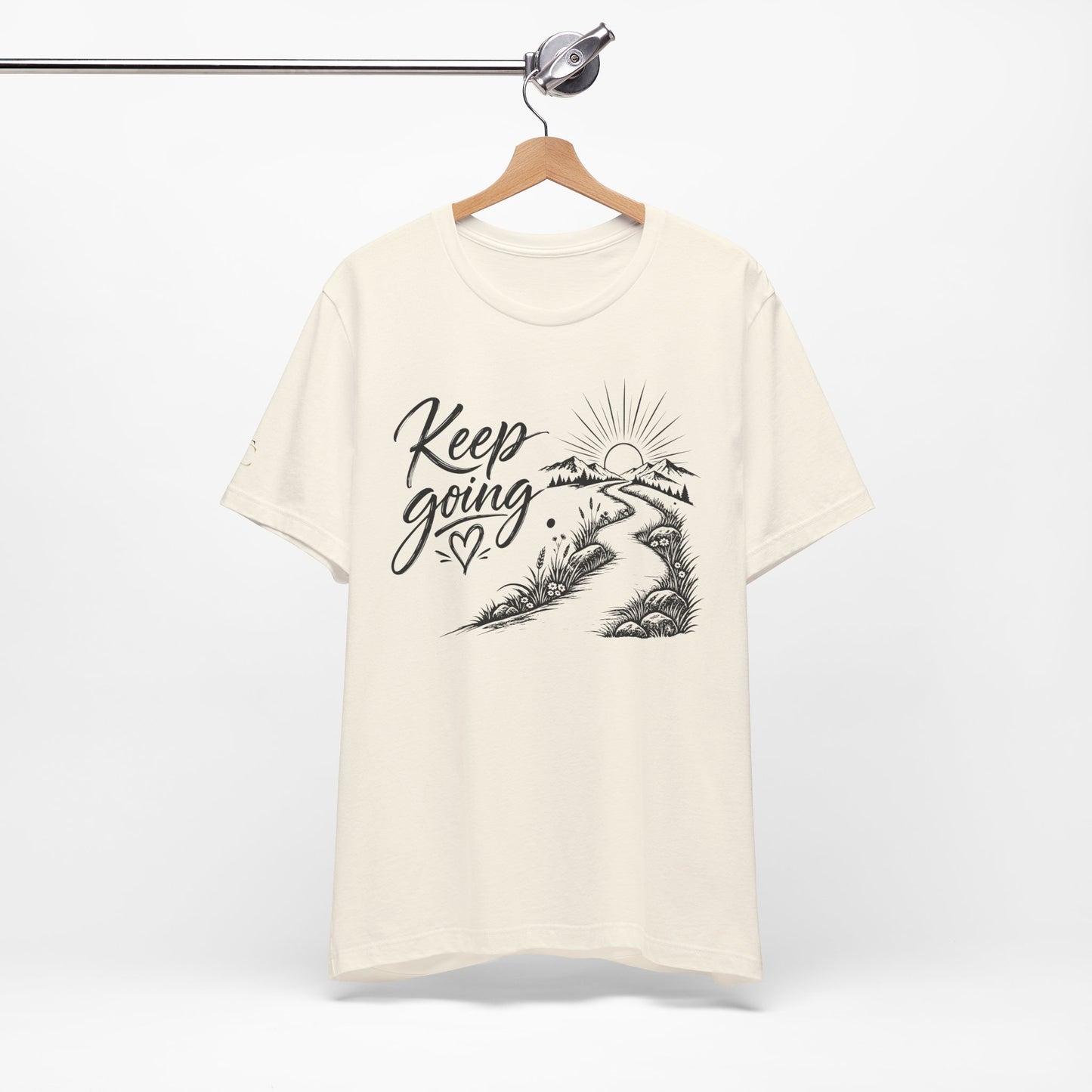 keep going tee — motivational road & sunrise graphic t-shirt