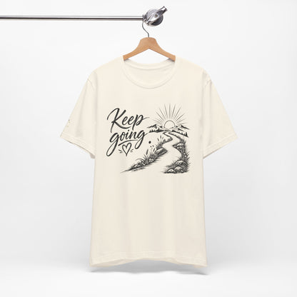 Keep Going Tee — Motivational Road & Sunrise Graphic T-Shirt