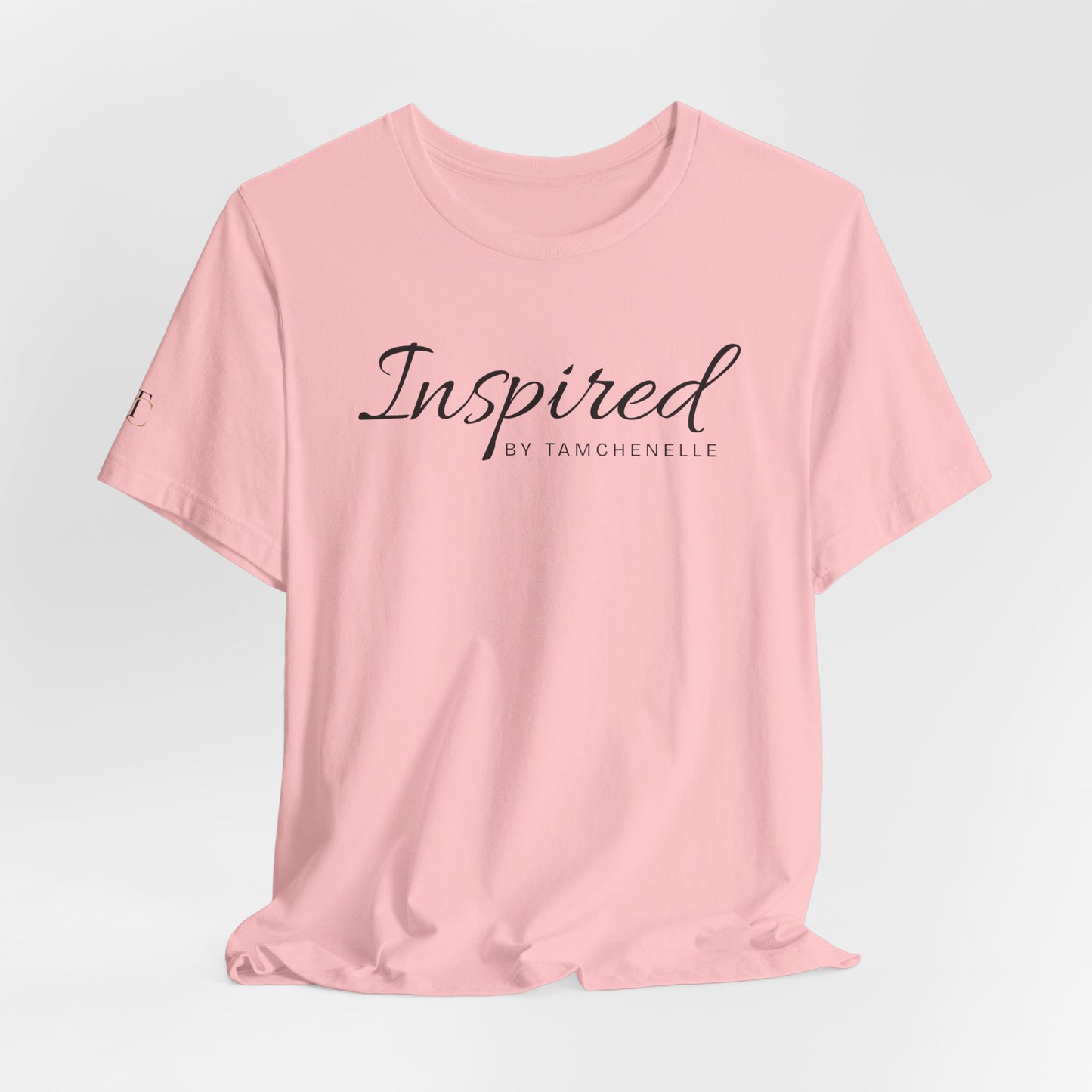 inspired tee — 'inspired by tamchenelle' script graphic shirt