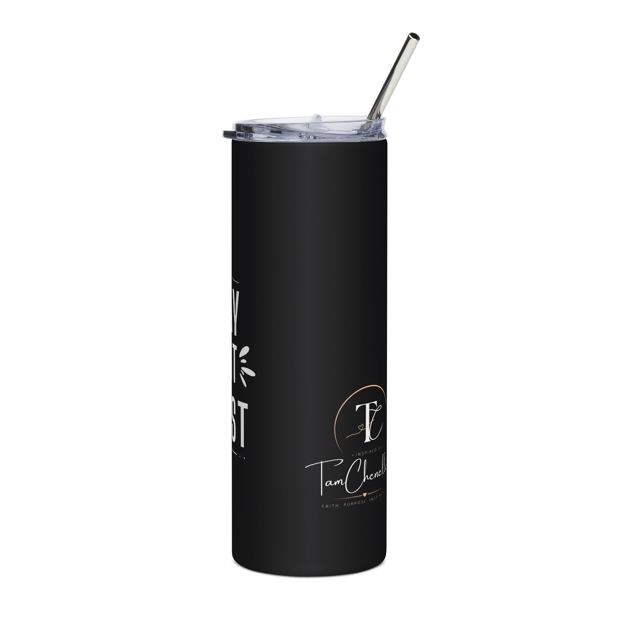 Pray Wait Trust 20oz Stainless Tumbler — Inspirational Faith Travel Cup
