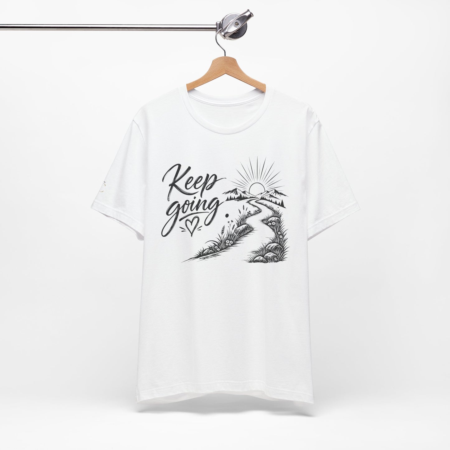 keep going tee — motivational road & sunrise graphic t-shirt