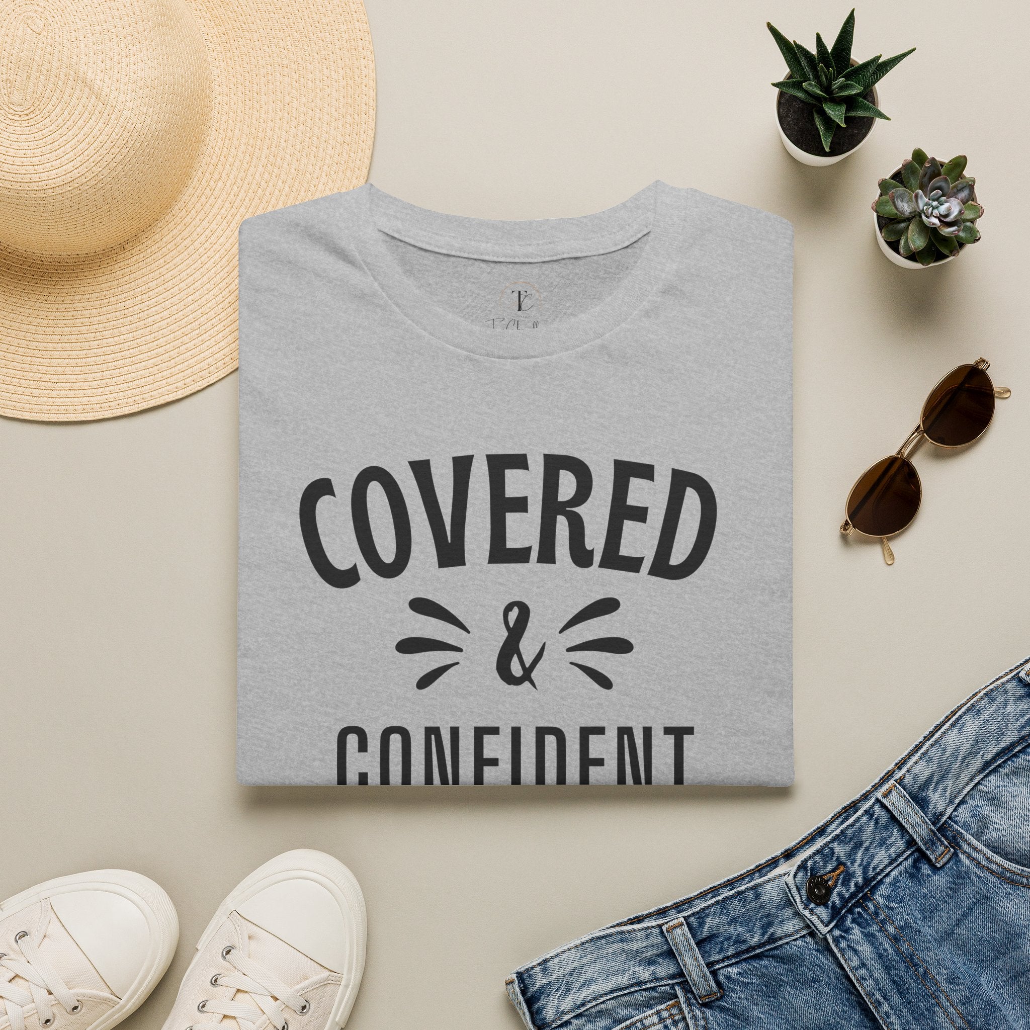 Covered & Confident T-Shirt — Inspirational Faith-Based Graphic Tee