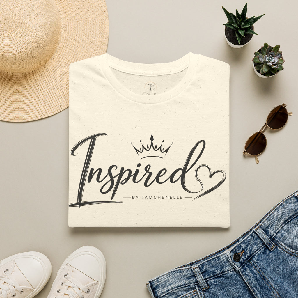 Inspired T‑Shirt — Script Logo with Crown & Heart