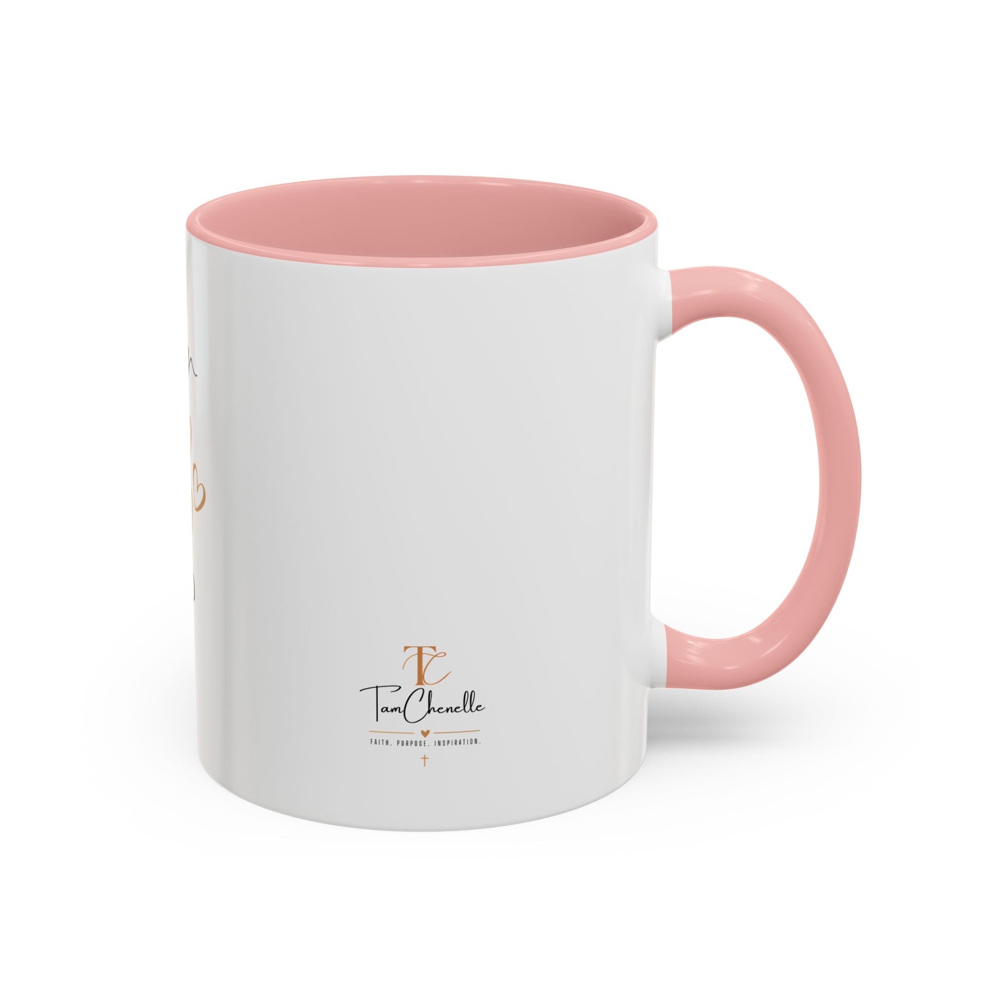 Coffee Mug — "Prayer First, Coffee Second" Christian Accent Mug (Script, Hearts)