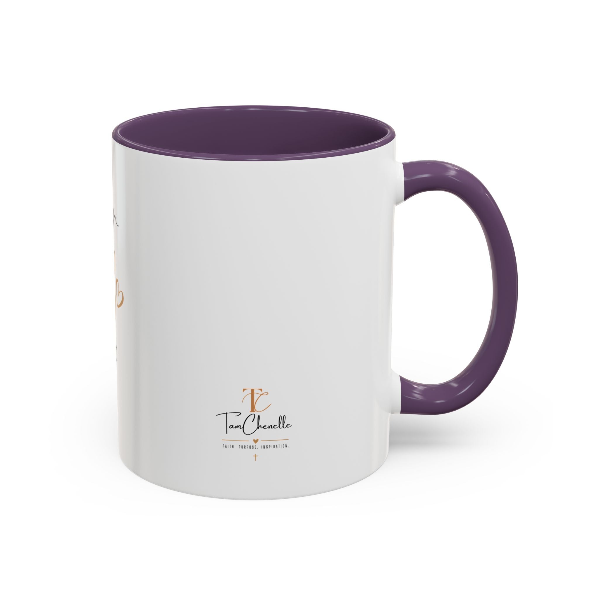 Coffee Mug — "Prayer First, Coffee Second" Christian Accent Mug (Script, Hearts)