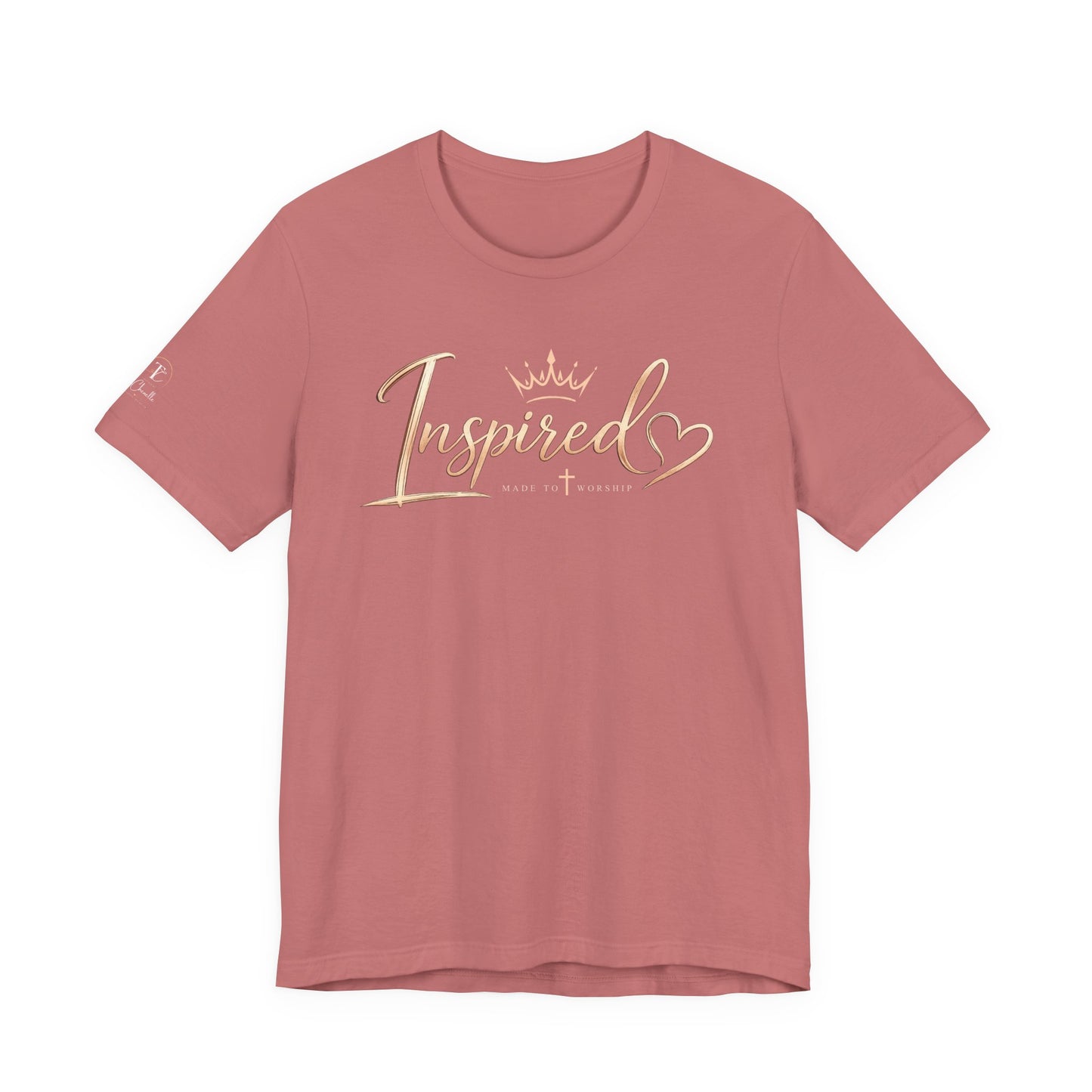 inspired script tee — women’s inspirational graphic t‑shirt (crown & heart)