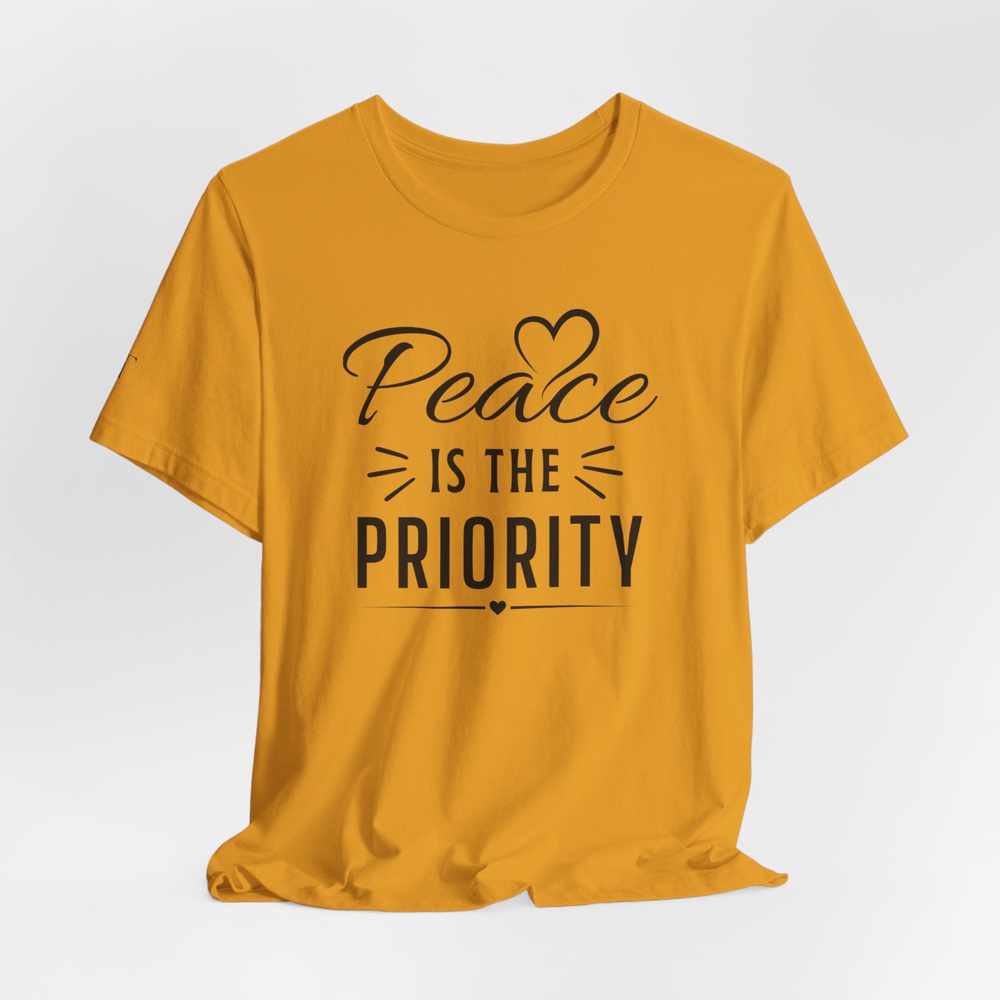 peace is the priority t-shirt — inspirational minimalist tee
