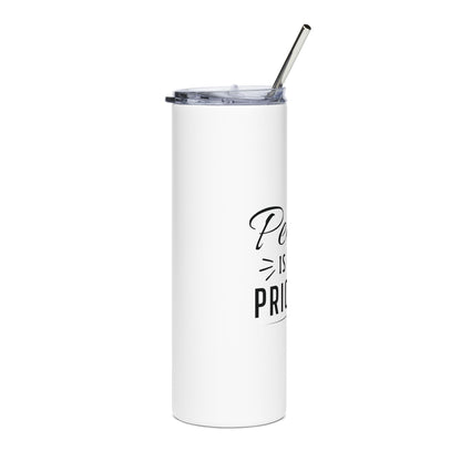 20oz Stainless Tumbler — “Peace Is The Priority” Insulated Travel Cup