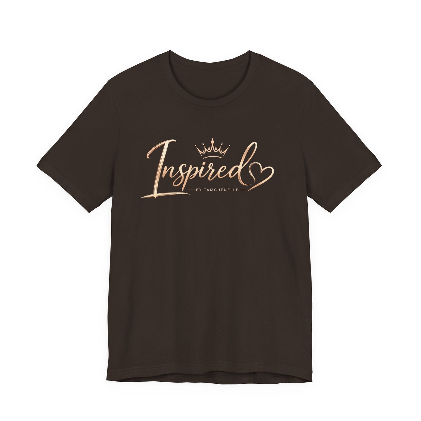 inspired heart tee — inspirational script t‑shirt with crown graphic
